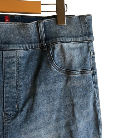 Spanx Jeggings Light Wash 1X High Rise Tummy Control Denim - Picture 13 of 14